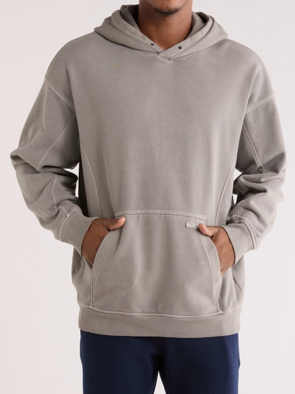 Men’s Hugo Boss Grey Pullover Hooded Sweatshirt Blue Label Size XL